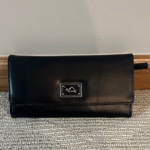 Carpisa snap front Black Wallet with Logo